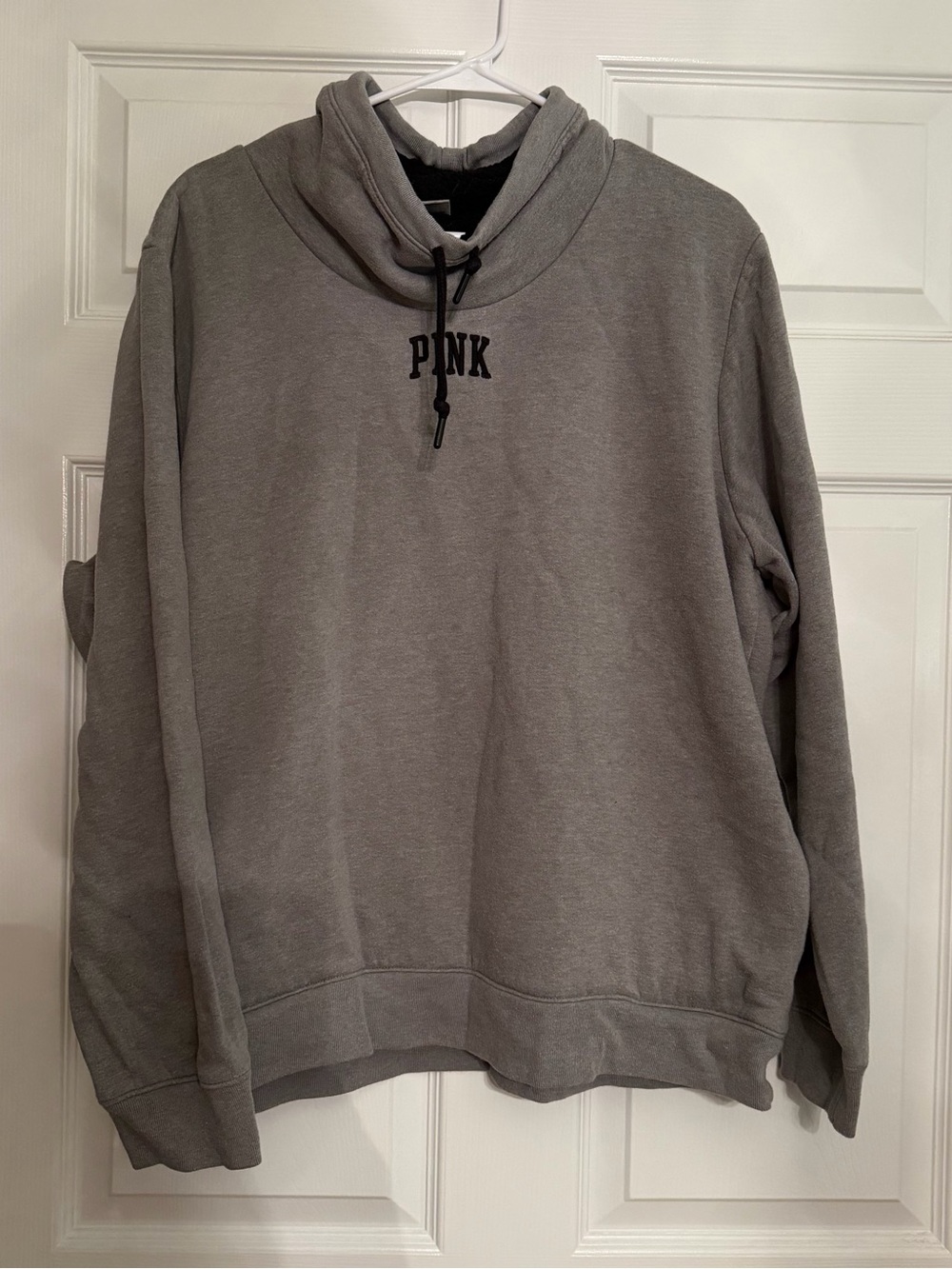 PINK Victoria's Secret Women’s Gray Crewneck Funnel Pullover